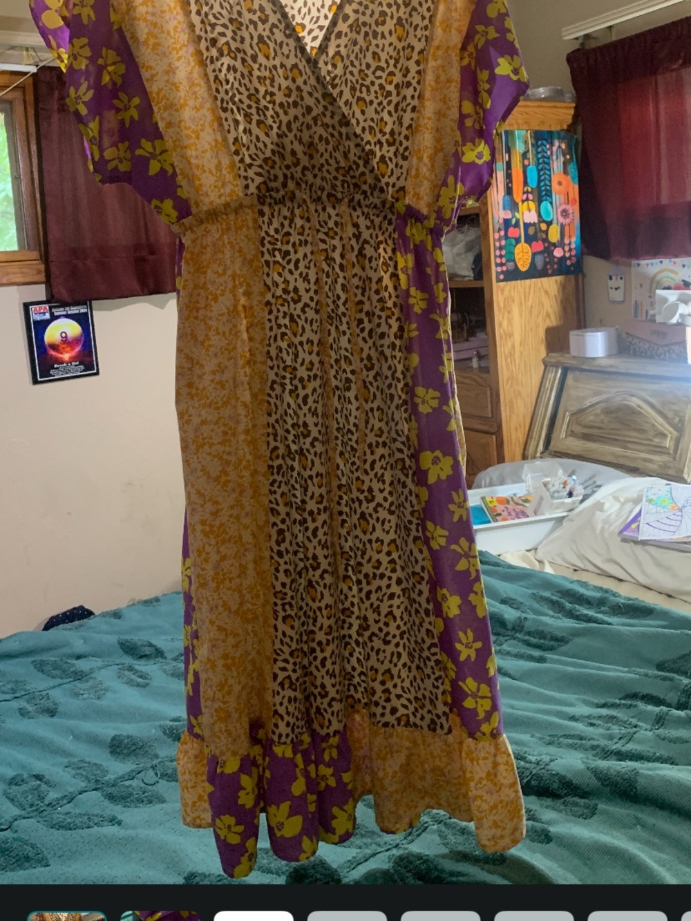 ODDY Floral & Leopard Midi Dress